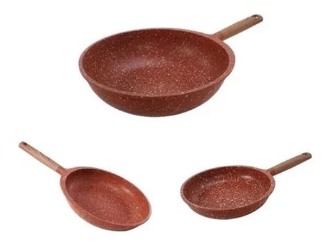 Trio De Sartenes Cerámica Antihaderente Crown Baccara.